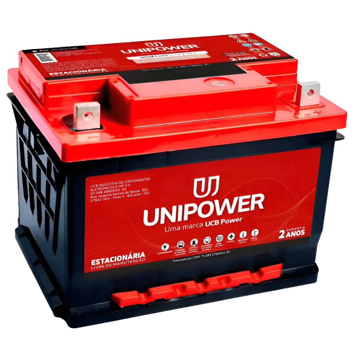 BATERIA ESTACIONÁRIA 12V 70AH C100 - UNIPOWER - UPMF1270 - DF1000