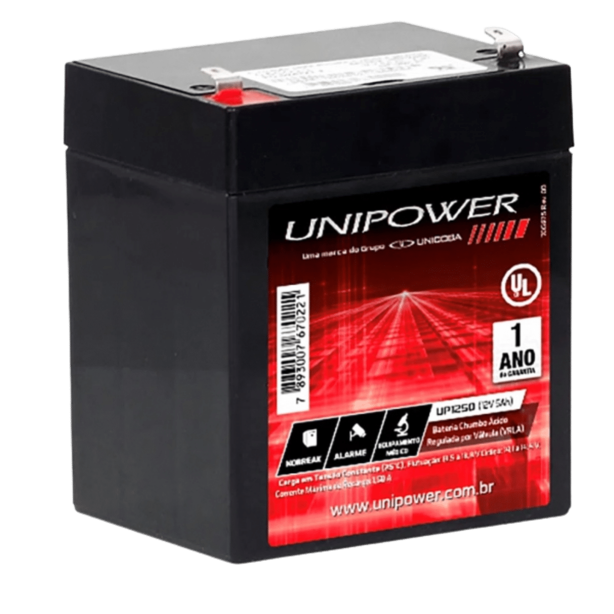 BATERIA SELADA 12V 5AH UNIPOWER UP1250